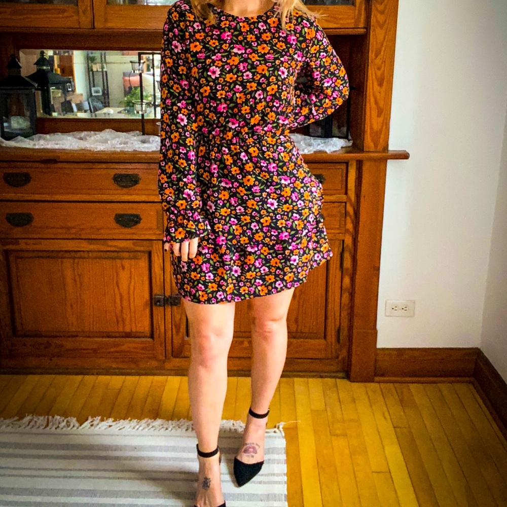 Long sleeve floral dress